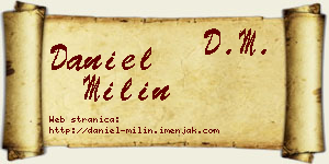Daniel Milin vizit kartica